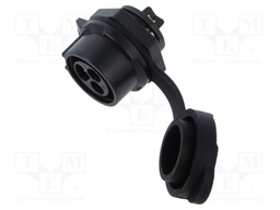 Connector: circular; Quicklock; socket; male; straight; PIN: 3; 400V