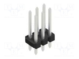 Connector: pin strips; pin header; male; PIN: 6; 2.54mm; THT; 2x3