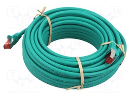 Patch cord; S/FTP; 6; stranded; Cu; LSZH; green; 15m; halogen free