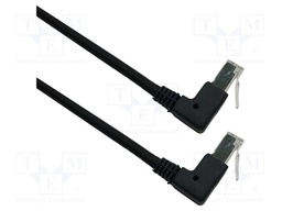 Patch cord; F/UTP; Cat: 6; RJ45 down angled plug,both sides; Cu