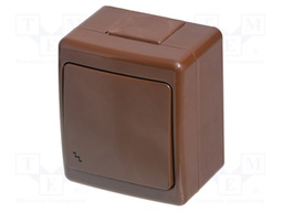 Touch switch; 250VAC; IP44; wall mount; brown; No.of butt: 1