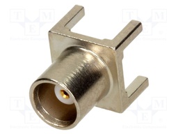 Socket; MCX; female; 50Ω; THT; on PCBs