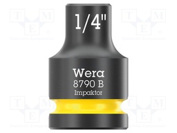 Socket; 6-angles,inch,socket spanner,impact; HEX 1/4"; 3/8"