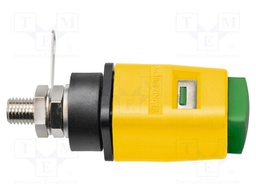 Laboratory clamp; yellow-green; 70VDC; 16A; Contacts: nickel