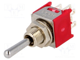 Switch: toggle; Pos: 3; DP3T; ON-OFF-ON; 3A/125VAC; 3A/28VDC