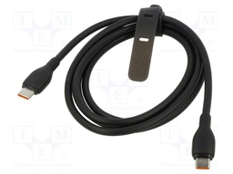 Cable; High Speed,USB 2.0; USB C plug,both sides; 2m; black; 100W
