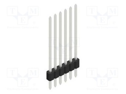 Connector: pin strips; pin header; male; PIN: 6; 1.27mm; THT; 1x6