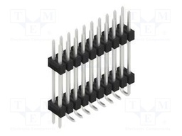 Connector: pin strips; pin header; male; PIN: 20; 2.54mm; SMT; 2x10