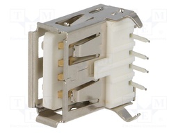 Socket; USB A; on PCBs; THT; PIN: 4; angled 90°; USB 2.0