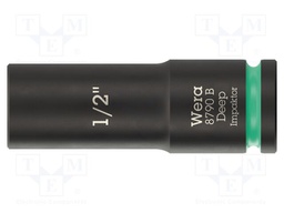 Socket; 6-angles,inch,socket spanner,impact; HEX 1/2"; 3/8"