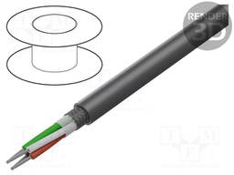 Wire; Alpha Essential C&C; 2x16AWG; PVC; dark grey; 300V; 305m