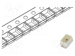 LED; red; SMD; 2214,PLCC2; 180÷250mcd; 2.2x1.4x1.3mm; 130°; 10mA
