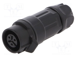 Plug; Connector: circular; MRD; PIN: 3; 24AWG÷20AWG; gold flash; 5A