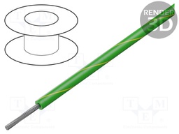 Wire; UL1015,UL1230; stranded; Cu; 18AWG; green-yellow; PVC; 600V