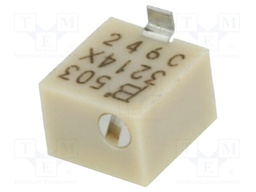 Potentiometer: mounting; vertical,multiturn; 50kΩ; 250mW; SMD