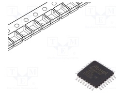 AVR microcontroller; EEPROM: 256B; SRAM: 6kB; Flash: 48kB; TQFP32