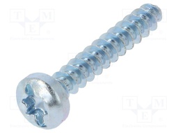 Screw; for plastic; 4x25; Head: cheese head; Torx®,slotted; zinc