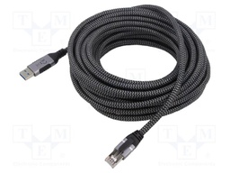 Cable; USB 3.0; RJ45 plug,USB A plug; 5m; 1Gbps; Øcable: 5.6mm