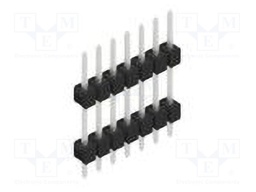 Connector: pin strips; pin header; male; PIN: 7; 2.54mm; THT; 1x7