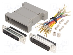 Transition: adapter; D-Sub 25pin male,D-Sub 25pin female