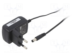 Power supply: switched-mode; constant voltage; 6VDC; 1A; 6W; plug