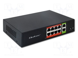 Switch Ethernet; IEC C13,RJ45 socket x8; PnP,PoE (PoE); black