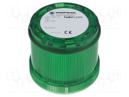 Signaller: lighting; flashing light; Colour: green; Usup: 24VDC