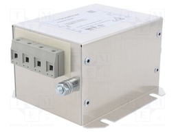 Power Line Filter, Chassis, General Purpose, 520 VAC, 16 A, Three Phase, 1 Stage, Chassis Mount