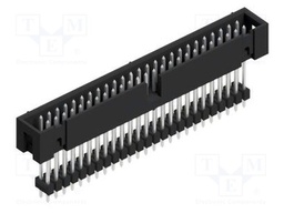 Connector: pin strips; pin header; male; PIN: 50; 2.54mm; THT; 2x25
