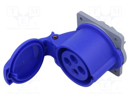 Connector: AC supply 3-phase; socket; female; angled; IP44; 16A