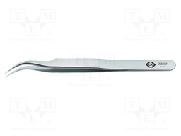 Tweezers; 110mm; for precision works; Blades: curved,narrowed