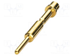 Contact; male; CuZn; gold-plated; crimped