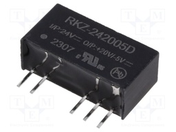 Converter: DC/DC; 2W; Uin: 21.6÷26.4V; Uout: 20VDC; Uout2: -5VDC