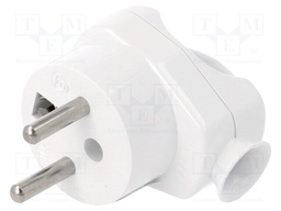 Connector: AC supply; plug; Layout: 2P+PE; Type: round,with holder