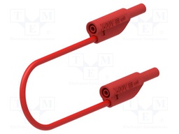 Test lead; 10A; banana plug 2mm,both sides; Len: 1m; red