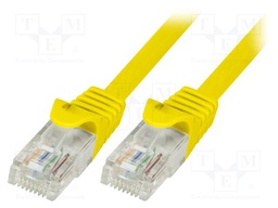 Patch cord; U/UTP; 6; stranded; CCA; PVC; yellow; 3m; 24AWG