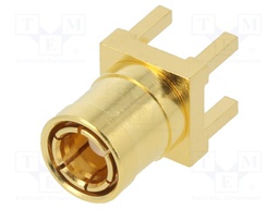 Socket; SMB; female; straight; 50Ω; THT; teflon; gold-plated
