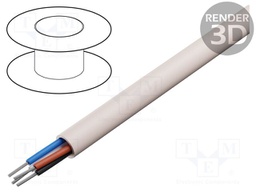 Wire; 2x2x22AWG; unshielded; 300V; 305m; Cu; stranded; grey; CPR: Eca