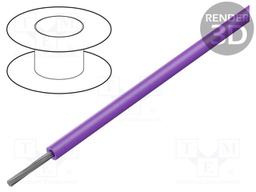 Wire; stranded; Cu; 22AWG; PPO; violet; 600V; 30m