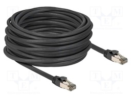 Patch cord; U/FTP; Cat: 6a; RJ45 plug,both sides; 15m; PVC; black