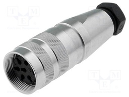 Connector: M16; female; for cable; IP65,IP67; plug; soldering; 300V