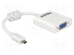 Converter; D-Sub 15pin socket,micro HDMI plug,VGA female