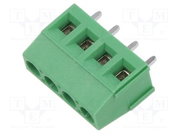 Connector: PCB terminal block; terminal; angled; Plating: tinned