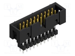Connector: pin strips; pin header; male; PIN: 20; 2.54mm; THT; 2x10