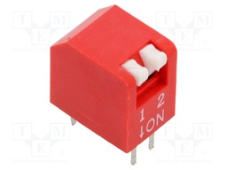 Switch: DIP-SWITCH; Poles number: 2; OFF-ON; 0.025A/24VDC; Pos: 2/2