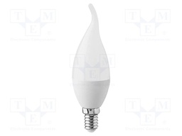 LED lamp; white warm; E14; 220÷240VAC; 320lm; P: 3.7W; 180°; 3000K