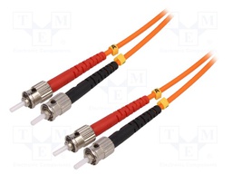 Connector: fiber optic; patchcord; multi mode duplex (MM); male