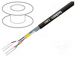 Wire: DMX; 2x2x0.35mm2; stranded; 110Ω; -20÷70°C; Colour: black