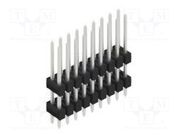 Connector: pin strips; pin header; male; PIN: 18; 2.54mm; THT; 2x9