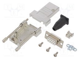 D-Sub; PIN: 9; plug; female; shielded,stamped and formed contacts
